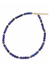 Firetti Damen Collier "Schmuck Geschenk Halsschmuck Halskette Edelstein Farbstein Lapislazuli", Messing, L: 53cm, gold, Messing, Halsketten, Made in