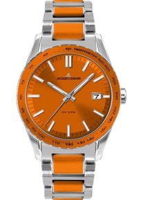 Jacques Lemans Damen Quarzuhr "Liverpool, 1-2060L", orange, Armbanduhren, Armbanduhr,Herrenuhr,Damenuhr,Edelstahlarmband,bis 10 bar wasserd.