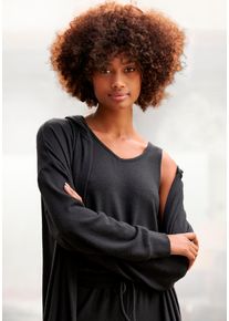 Lascana Damen Stricktop, Gr. 32, schwarz, Strick, Obermaterial: 68% Polyester, 28% Viskose, 2% Elasthan, 2% sonstige Fasern, unifarben, feminin,