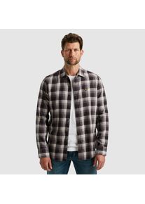PME-Legend PME LEGEND Herren Karohemd "Long Sleeve Shirt Twill Yarndyed Check", braun, casual, Gr. XL, kariert, Web, Twill, Obermaterial: 100% Baumwolle,