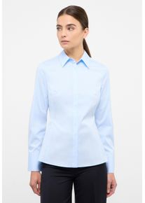 Eterna Damen Hemdbluse "FITTED", blau, casual, Gr. 46, 74% Baumwolle, 5% Elasthan, 21% Polyamid, Blusen
