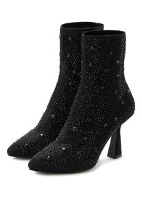 Lascana Damen High-Heel-Stiefelette "Sock Boot", Gr. 40, schwarz, Obermaterial: 100% Textilmaterial. Futter: 50% Lederimitat, 50% Textilmaterial.