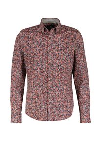 Lerros Herren Langarmhemd "Lerros Langarmhemd mit Stretchanteil, floral bedruckt", orange, Gr. 5XL, 97% Baumwolle, 3% Elasthan, Hemden