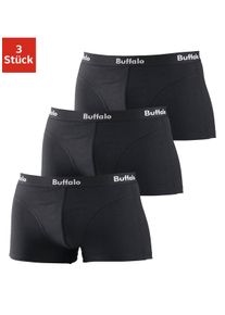 Buffalo Herren Hipster, Gr. 4, schwarz, Jersey, Obermaterial: 95% Baumwolle, 5% Elasthan, unifarben, Unterhosen, knapp sitzende Boxershorts aus