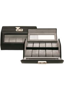 Windrose Damen Uhrenbox "Nappa, 803107.08", B/H/T: 23cm x 10cm x 19,5cm, schwarz, B:23cm H:10cm T:19,5cm, Aufbewahrungsboxen, Uhrenaufbewahrung,