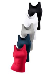 Petite Fleur Große Größen Unterhemden im 5er-Set Gr. 42/44 mehrfarbig für Damen