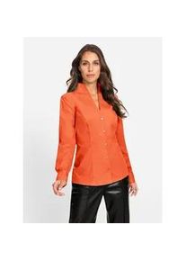 Langarmbluse Heine Gr. 48, orange Damen Blusen