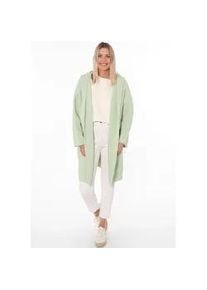 Strickjacke Zwillingsherz grün (mint) Damen Strickjacken weicher Griff, lockerer fit, mit Wolle und Alpaka