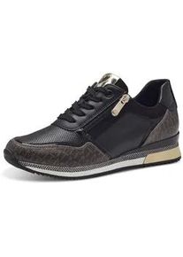 Sneaker Marco Tozzi Gr. 40, schwarz (schwarz, kombi) Damen Schuhe mit seitlichem Reißverschluss, Freizeitschuh, Halbschuh, Schnürschuh