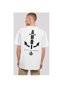 T-Shirt F4NT4STIC "Oversized Ahoi Anker Knut & Jan Hamburg" Gr. XXL, weiß Herren Shirts Print