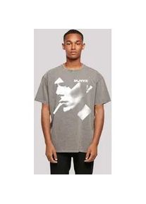 T-Shirt F4NT4STIC "David Bowie Oversize T-Shirt" Gr. L, grau (asphalt) Herren Shirts Print