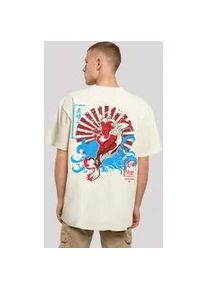 T-Shirt F4NT4STIC "Japan Koi Fisch Karpfen" Gr. XL, beige (sand) Herren Shirts Print