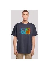 T-Shirt F4NT4STIC "Bruce Lee Be Like Water Retro Gaming SEVENSQUARED" Gr. XS, blau (navy) Herren Shirts Print