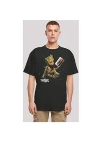 T-Shirt F4NT4STIC "Marvel Guardians Of The Galaxy Vol2 Groot Tape" Gr. L, schwarz Herren Shirts Print