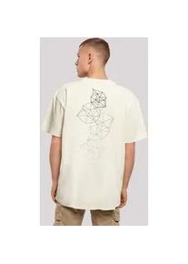 T-Shirt F4NT4STIC "Geometric Abstract" Gr. XXL, beige (sand) Herren Shirts Print