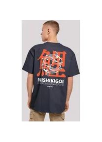 T-Shirt F4NT4STIC "Nishikigoi Koi Japan Grafik" Gr. XXL, blau (navy) Herren Shirts Print