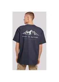 T-Shirt F4NT4STIC "Lost in nature" Gr. XL, blau (navy) Herren Shirts Print