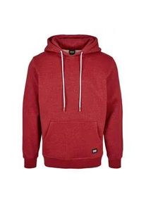 Sweatshirt Urban Classics "Urban Classics Herren Basic Melange Hoody" Gr. S, rot (bloodstonemelange) Herren Sweatshirts