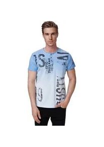 T-Shirt Rusty Neal "Rusty Neal Shirt" Gr. XL, blau Herren Shirts mit trendigem Markenprint