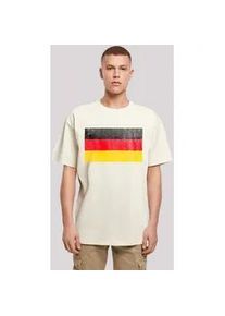 T-Shirt F4NT4STIC "Germany Deutschland Flagge distressed" Gr. XS, beige (sand) Herren Shirts Print