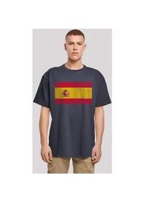 T-Shirt F4NT4STIC "Spain Spanien Flagge distressed" Gr. XS, blau (navy) Herren Shirts Print