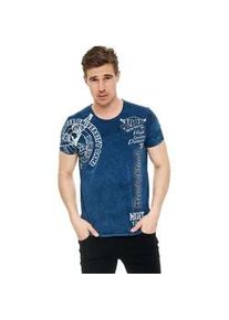 T-Shirt Rusty Neal Gr. S, blau Herren Shirts mit eindrucksvollem Print