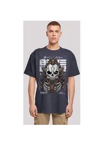 T-Shirt F4NT4STIC "Bone Cyber Techronin CYBERPUNK STYLES" Gr. M, blau (navy) Herren Shirts Print