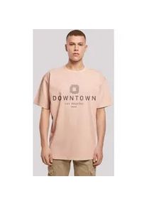 T-Shirt F4NT4STIC "Downtown LA OVERSIZE TEE" Gr. XL, gelb (amber) Herren Shirts Print