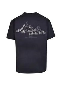 T-Shirt F4NT4STIC "PLUS SIZE Mountain Berge" Gr. XL, blau (navy) Herren Shirts Print