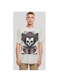 T-Shirt F4NT4STIC "Bone Cyber CYBERPUNK STYLES" Gr. L, grau (lightasphalt) Herren Shirts Print