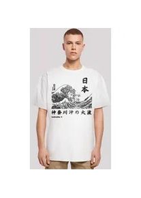 T-Shirt F4NT4STIC "Kanagawa Welle Japan" Gr. XL, weiß Herren Shirts Print