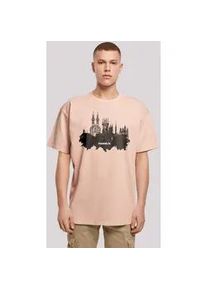 T-Shirt F4NT4STIC "Cities Collection - Munich skyline" Gr. L, gelb (amber) Herren Shirts Print