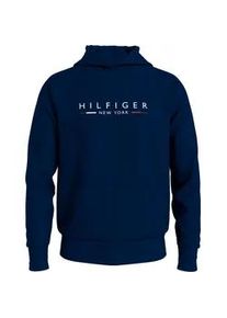 Hoodie Tommy Hilfiger "HILFIGER NEW YORK HOODY" Gr. XXL, blau (dunkelblau) Herren Sweatshirts mit Kängurutasche