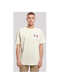 T-Shirt F4NT4STIC "France Frankreich Flagge Fahne" Gr. S, beige (sand) Herren Shirts Print