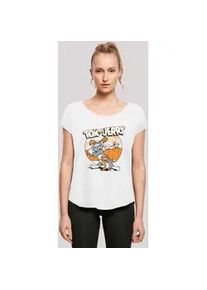 T-Shirt F4NT4STIC "Tom and Jerry TV Serie Play Baseball" Gr. 5XL, weiß Damen Shirts Print