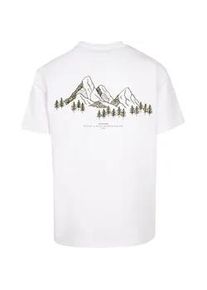 T-Shirt F4NT4STIC "PLUS SIZE Mountain Berge" Gr. XXL, weiß Herren Shirts Print