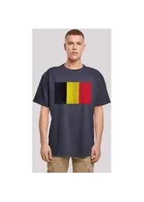 T-Shirt F4NT4STIC "Belgium Belgien Flagge" Gr. L, blau (navy) Herren Shirts Print