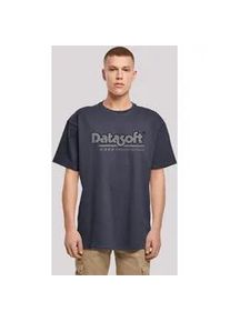 T-Shirt F4NT4STIC "DATASOFT Logo black Retro Gaming SEVENSQUARED" Gr. XS, blau (navy) Herren Shirts Print