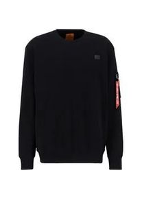 Sweater Alpha Industries "Alpha Industries Men - Sweatshirts X-Fit Label Sweater" Gr. XL, schwarz Herren Sweatshirts