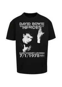 T-Shirt F4NT4STIC "David Bowie Earls Court Heroes" Gr. S, schwarz Herren Shirts Print