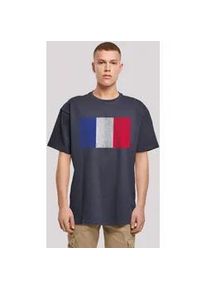 T-Shirt F4NT4STIC "France Frankreich Flagge distressed" Gr. XS, blau (navy) Herren Shirts Print