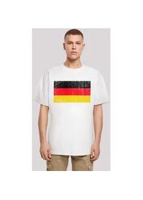 T-Shirt F4NT4STIC "Germany Deutschland Flagge distressed" Gr. XL, weiß Herren Shirts Print