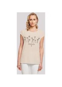 T-Shirt F4NT4STIC "Dandelion Blume" Gr. S, beige (sandweiß) Damen Shirts Print