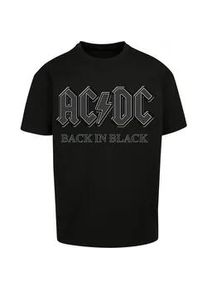 T-Shirt F4NT4STIC "PLUS SIZE ACDC Back in Black" Gr. L, schwarz Herren Shirts Print