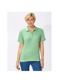 Poloshirt Casual Looks "Shirt" Gr. 44, grün (lind, meliert) Damen Shirts