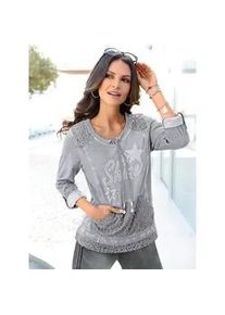 Langarmshirt Inspirationen "Shirt" Gr. 52, grau (hellgrau) Damen Shirts