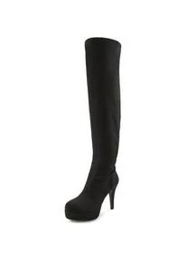 Overkneestiefel Lascana BELLE AFFAIRE Gr. 40, schwarz Damen Schuhe High Heel Stiefel Overknee-Stiefel Reißverschlussstiefel mit langem Schaft, High-Heel Stiefelette, Slouchy Boots