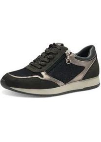 Plateausneaker Tamaris Gr. 37, goldfarben (oliv kombiniert) Damen Schuhe Schnürschuh Modernsneaker Sneaker low Freizeitschuh, Halbschuh, mit dezenten Metallic-Details