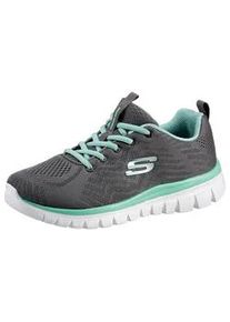 Sneaker Skechers "GRACEFUL - GET CONNECTED" Gr. 41, grau (grau, mint) Damen Schuhe in Schuhweite G (weit), Freizeitschuh, Halbschuh, Schnürschuh