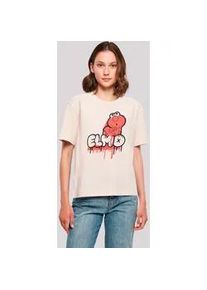 T-Shirt F4NT4STIC "Sesamstraße Elmo Graffiti" Gr. 3XL, pink Damen Shirts Premium Qualität